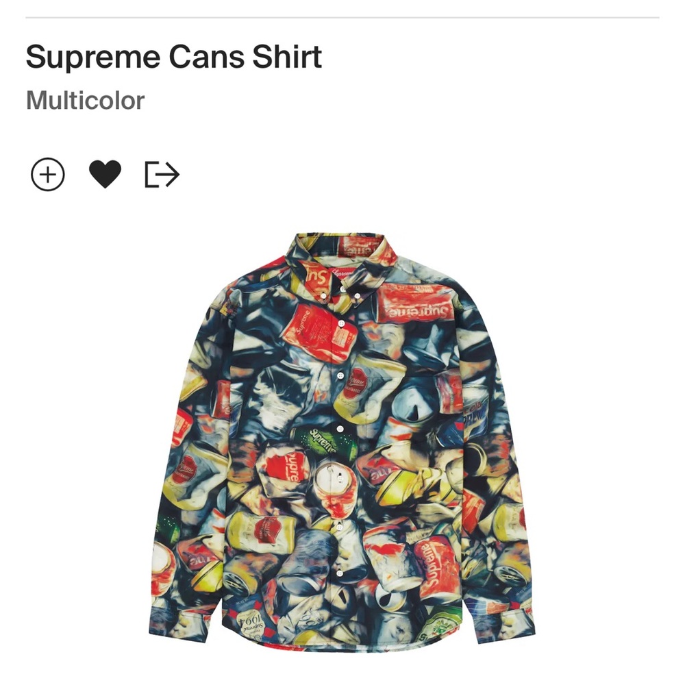 SUPREME CANS SHIRT SIZE MED